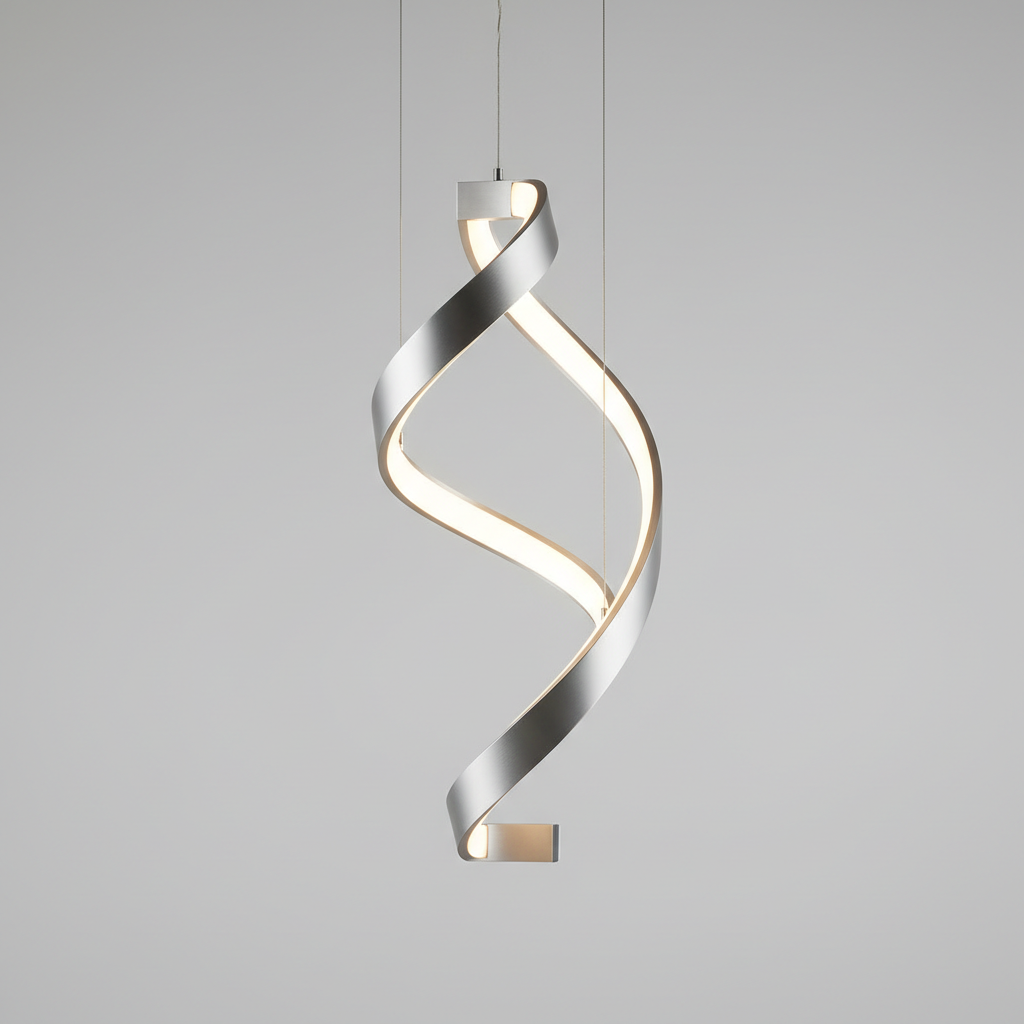 Twist Ribbon Pendant Light