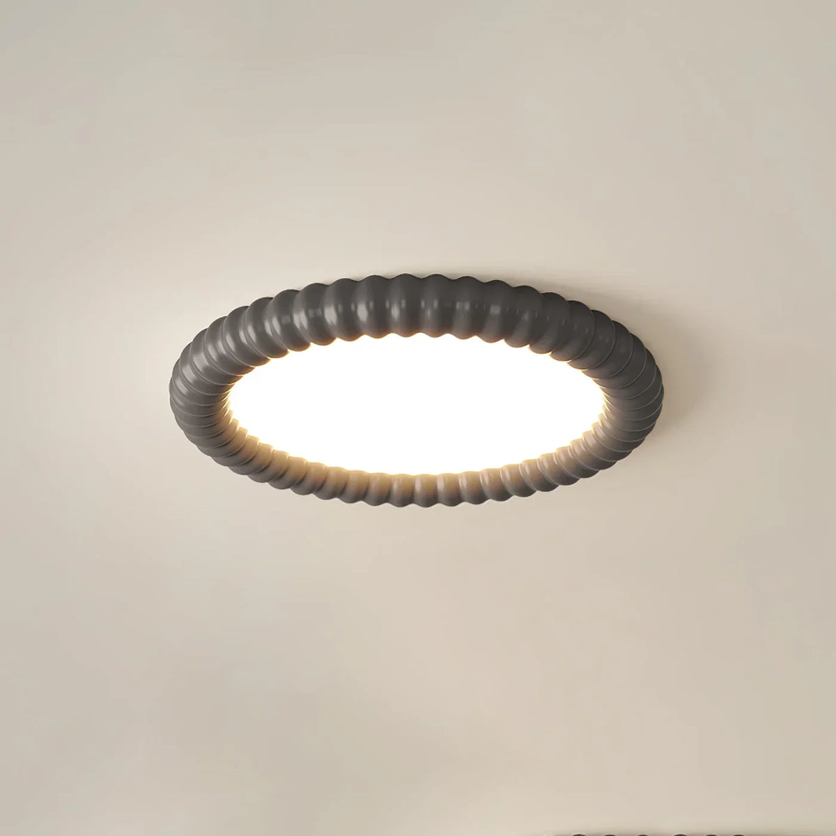 Ashford | LED Flush Mount Ceiling Light with Rippled Frame