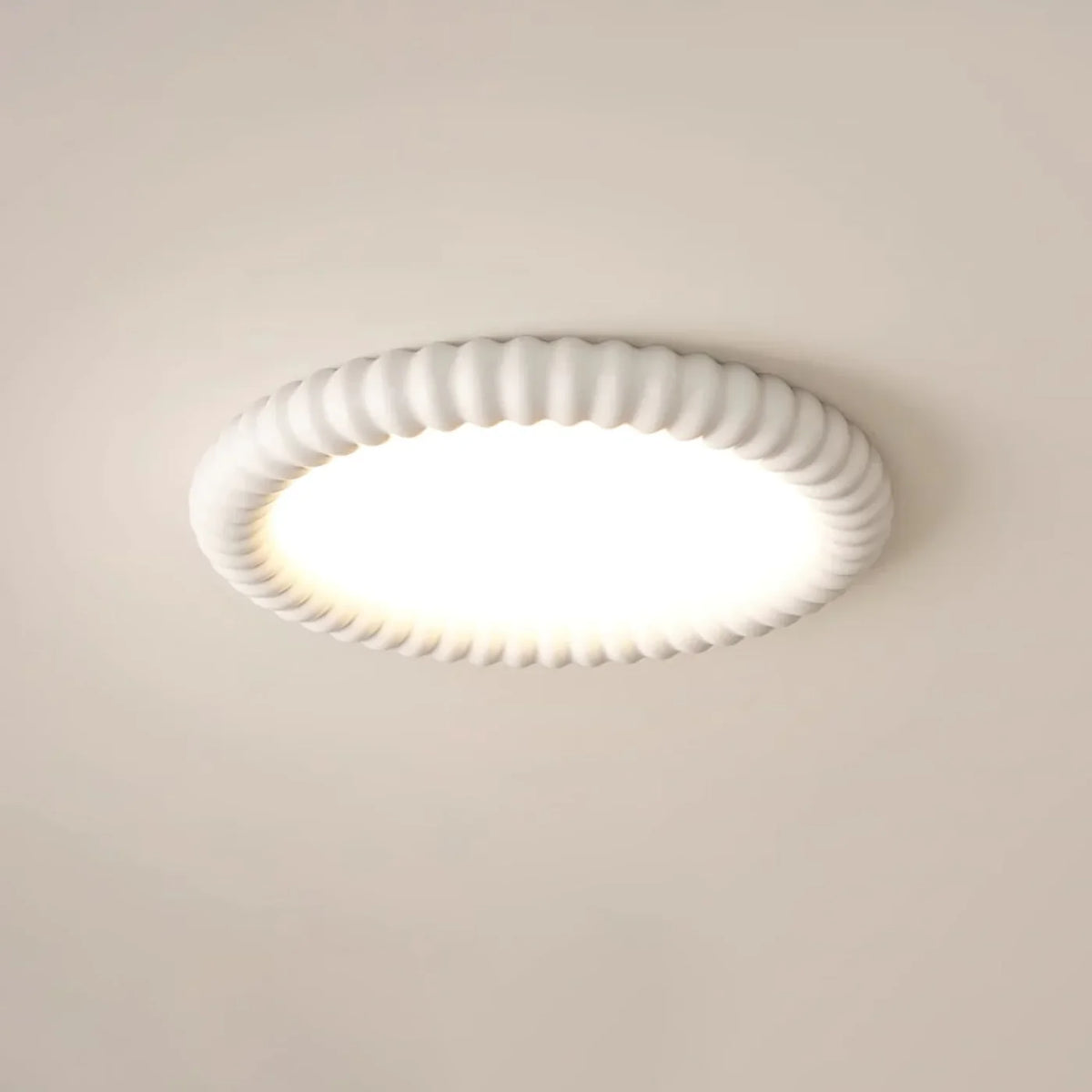Ashford | LED Flush Mount Ceiling Light with Rippled Frame
