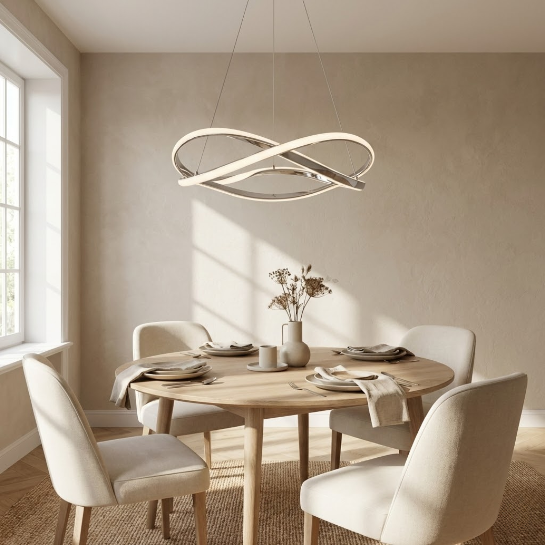 Intertwined Ring LED Pendant Chandelier Ceiling Light Fixture
