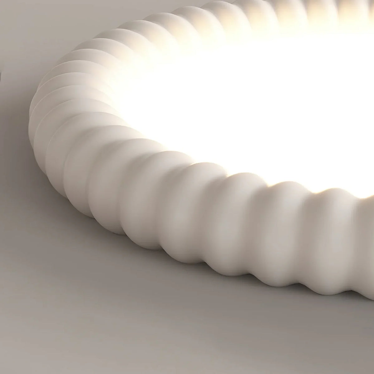 Ashford | LED Flush Mount Ceiling Light with Rippled Frame