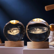 Galaxion | 3D Crystal Ball Table Lamp with Wood Base