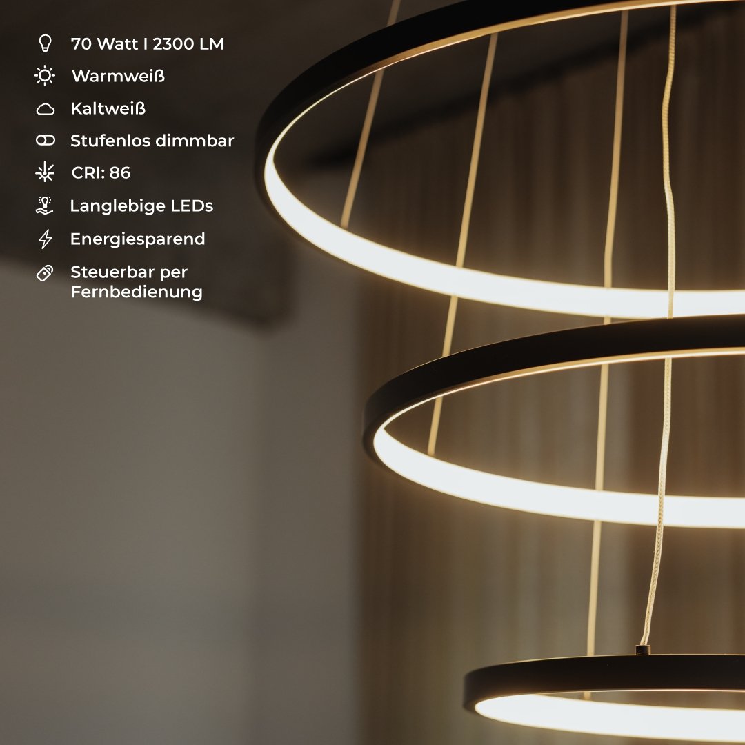 Reed | LED Pendant Light with Adjustable Rings