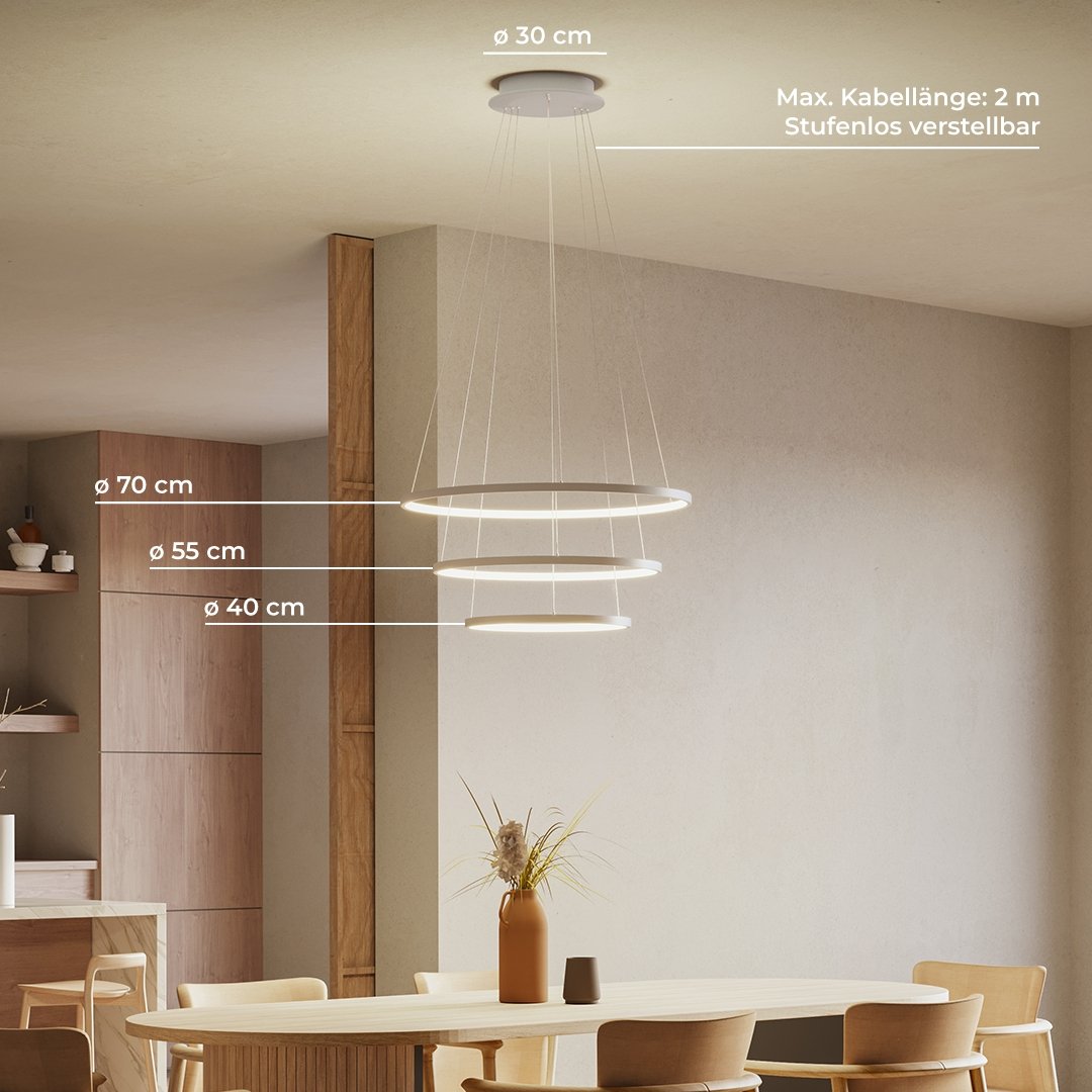 Reed | LED Pendant Light with Adjustable Rings