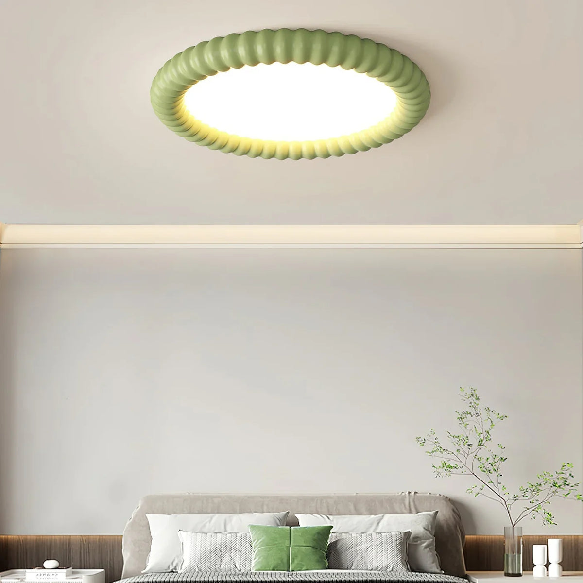 Ashford | LED Flush Mount Ceiling Light with Rippled Frame
