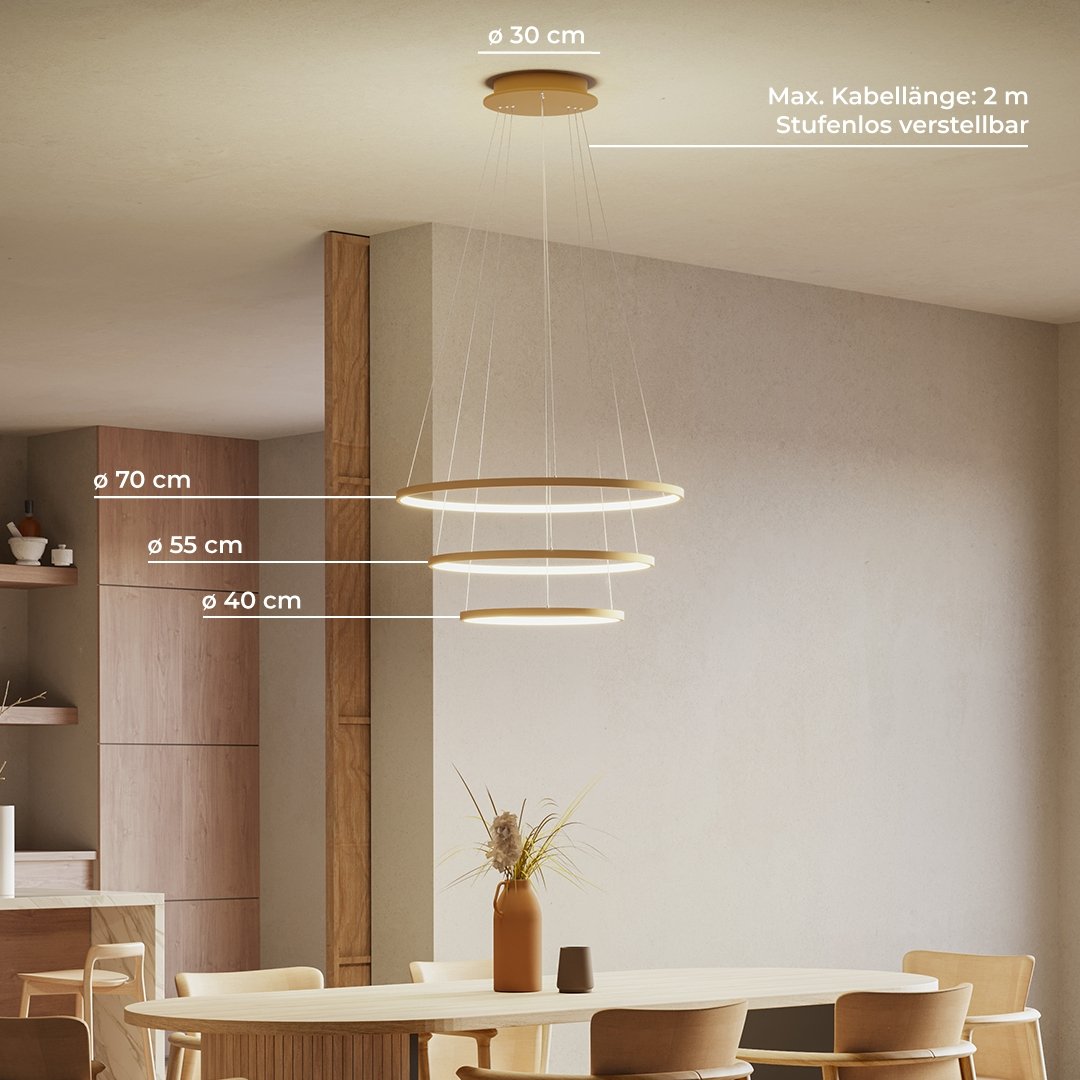 Reed | LED Pendant Light with Adjustable Rings