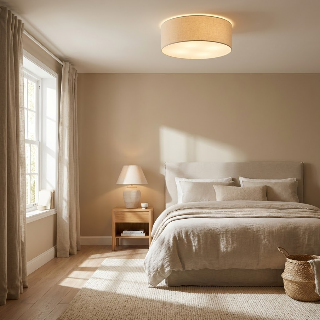 Drum Flush Mount Ceiling Light Fixture