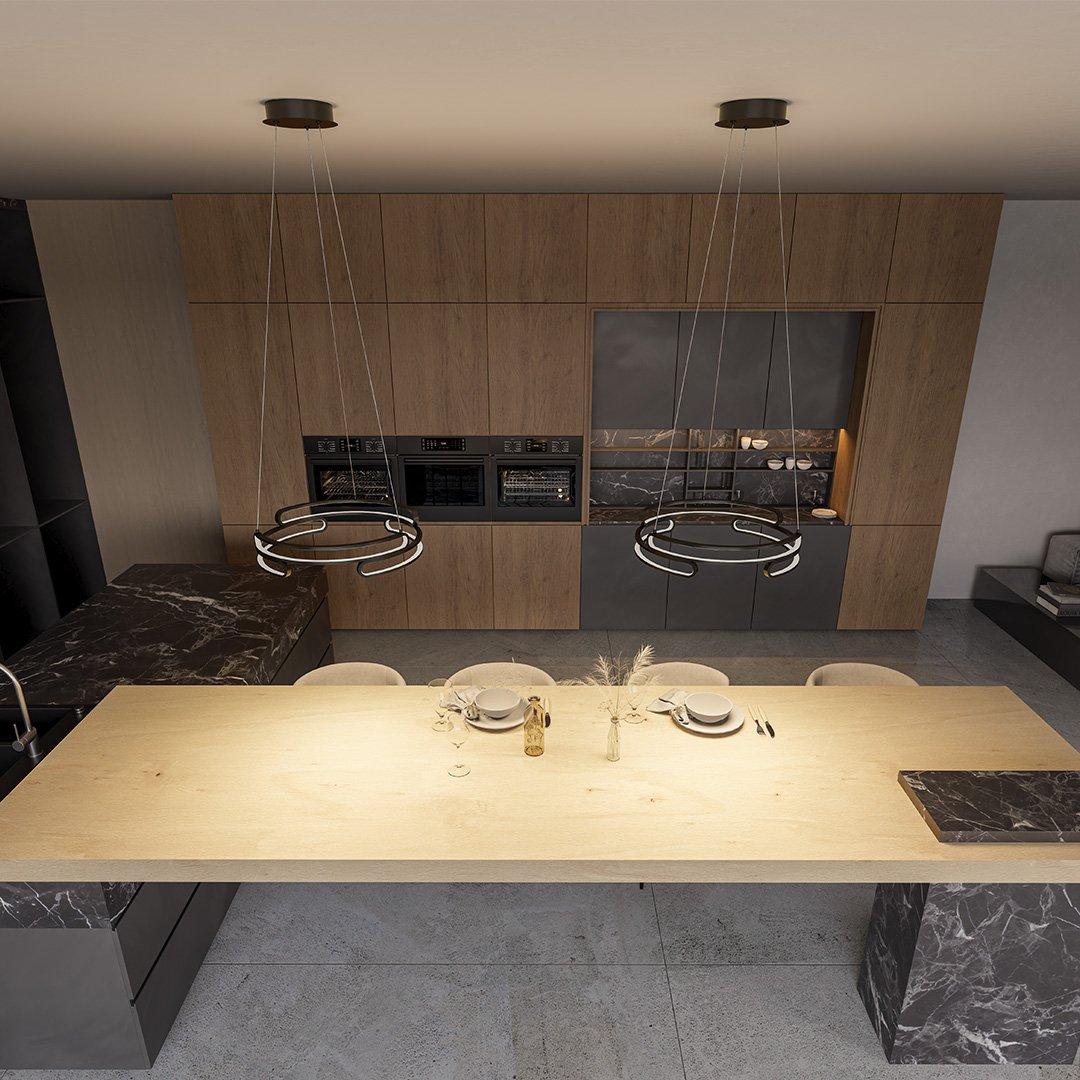 Wilder | LED Pendant Light with Sculptural Rings