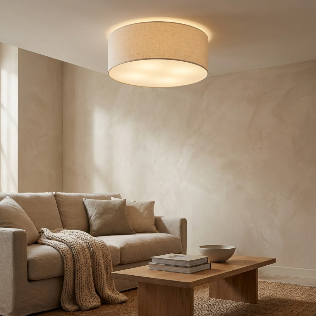 Drum Flush Mount Ceiling Light Fixture