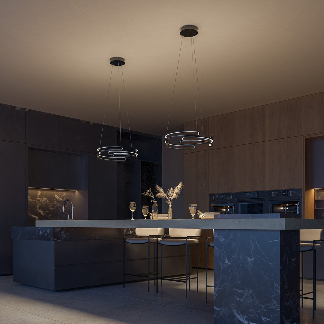 Wilder | LED Pendant Light with Sculptural Rings