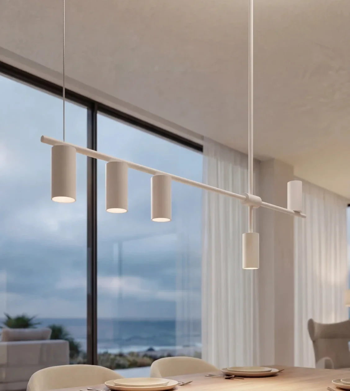 Valente | Linear Pendant Light with Adjustable Cylinders