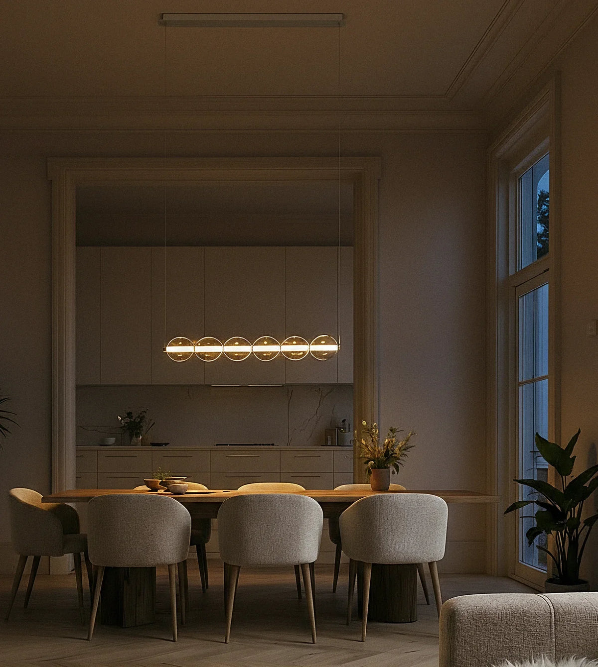 Cyllene | Six-Sphere Glass Pendant Light