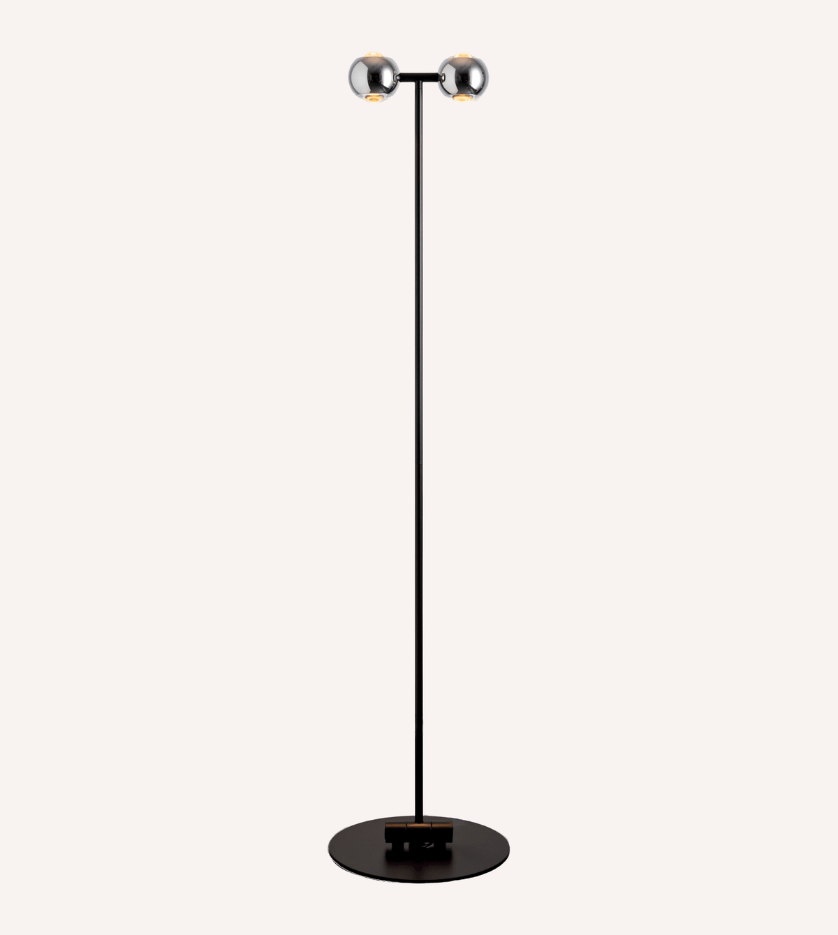 Cyrano | LED Floor Lamp with Adjustable Chrome Heads