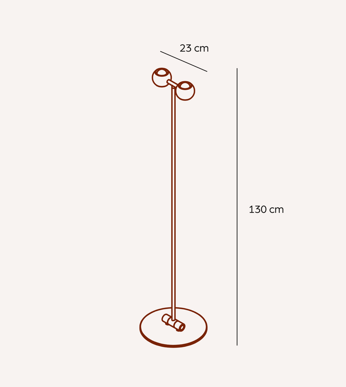 Cyrano | LED Floor Lamp with Adjustable Chrome Heads