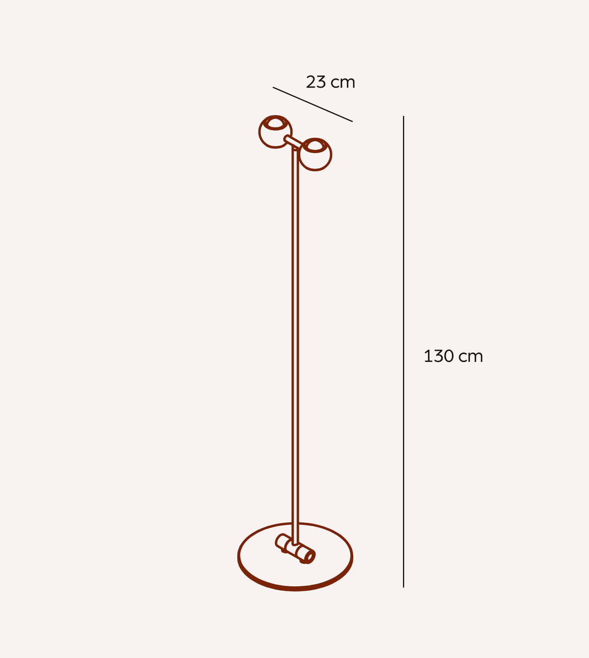 Cyrano | LED Floor Lamp with Adjustable Chrome Heads