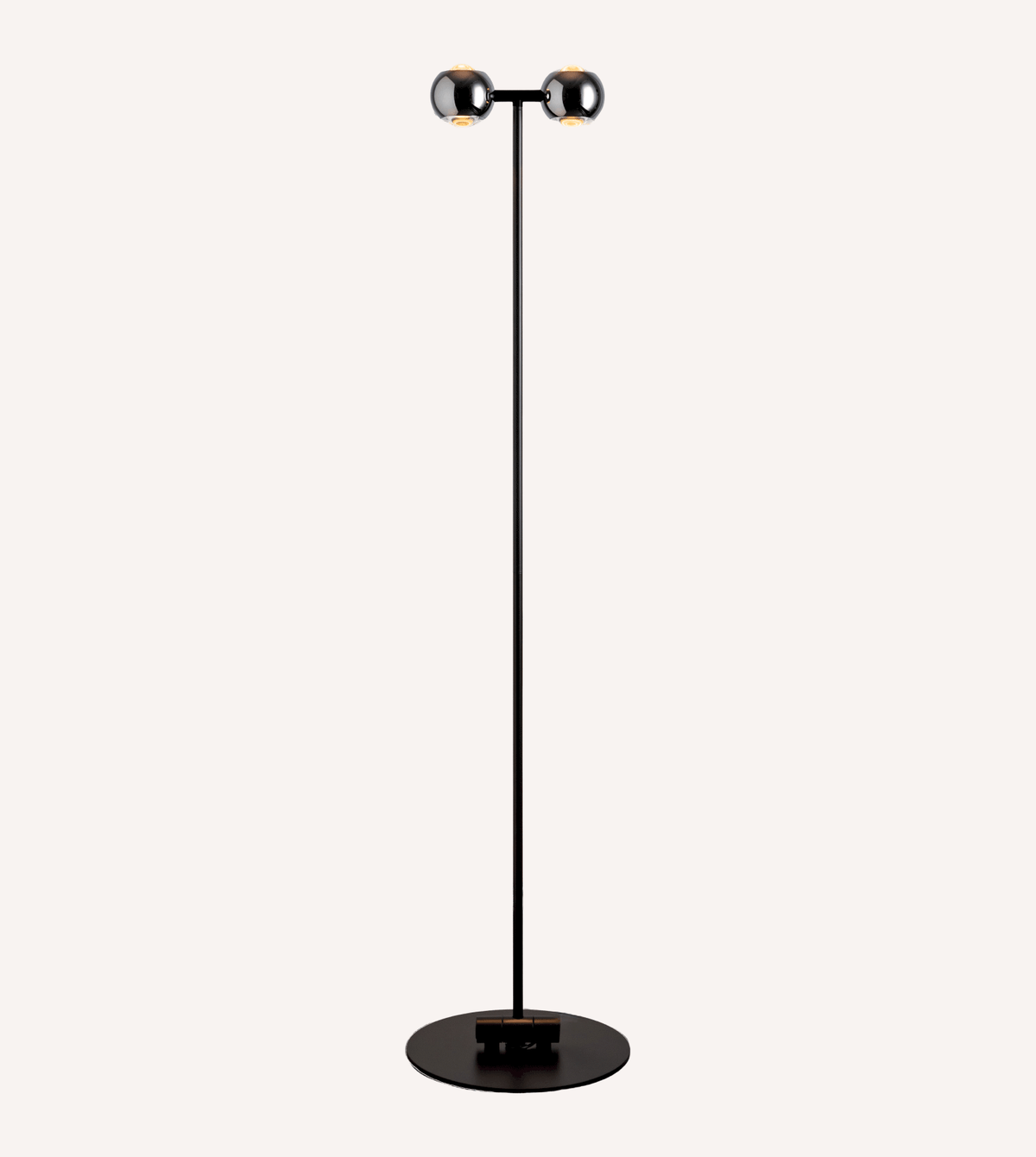 Cyrano | LED Floor Lamp with Adjustable Chrome Heads