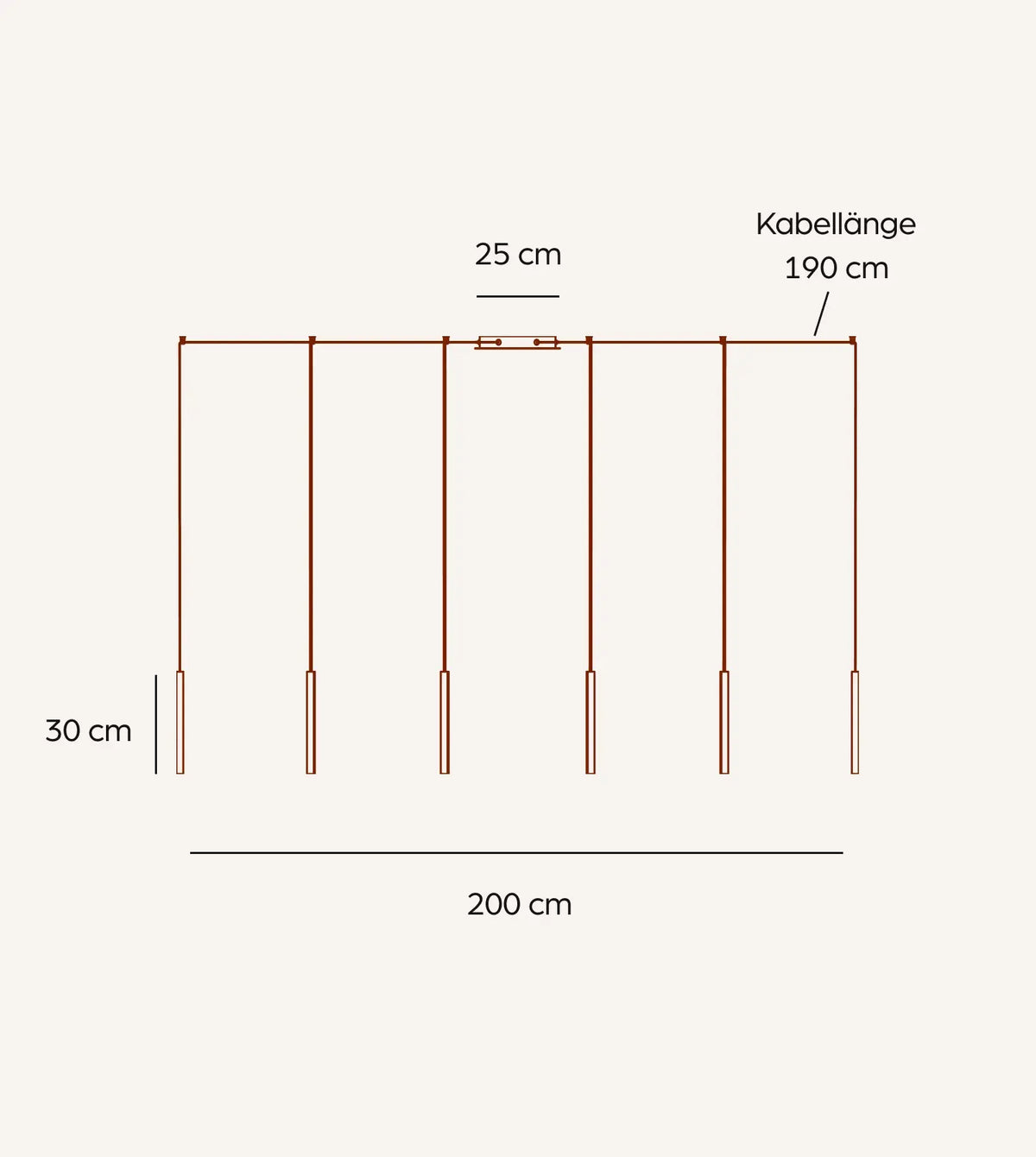 Cassian | Six-Light Linear Pendant