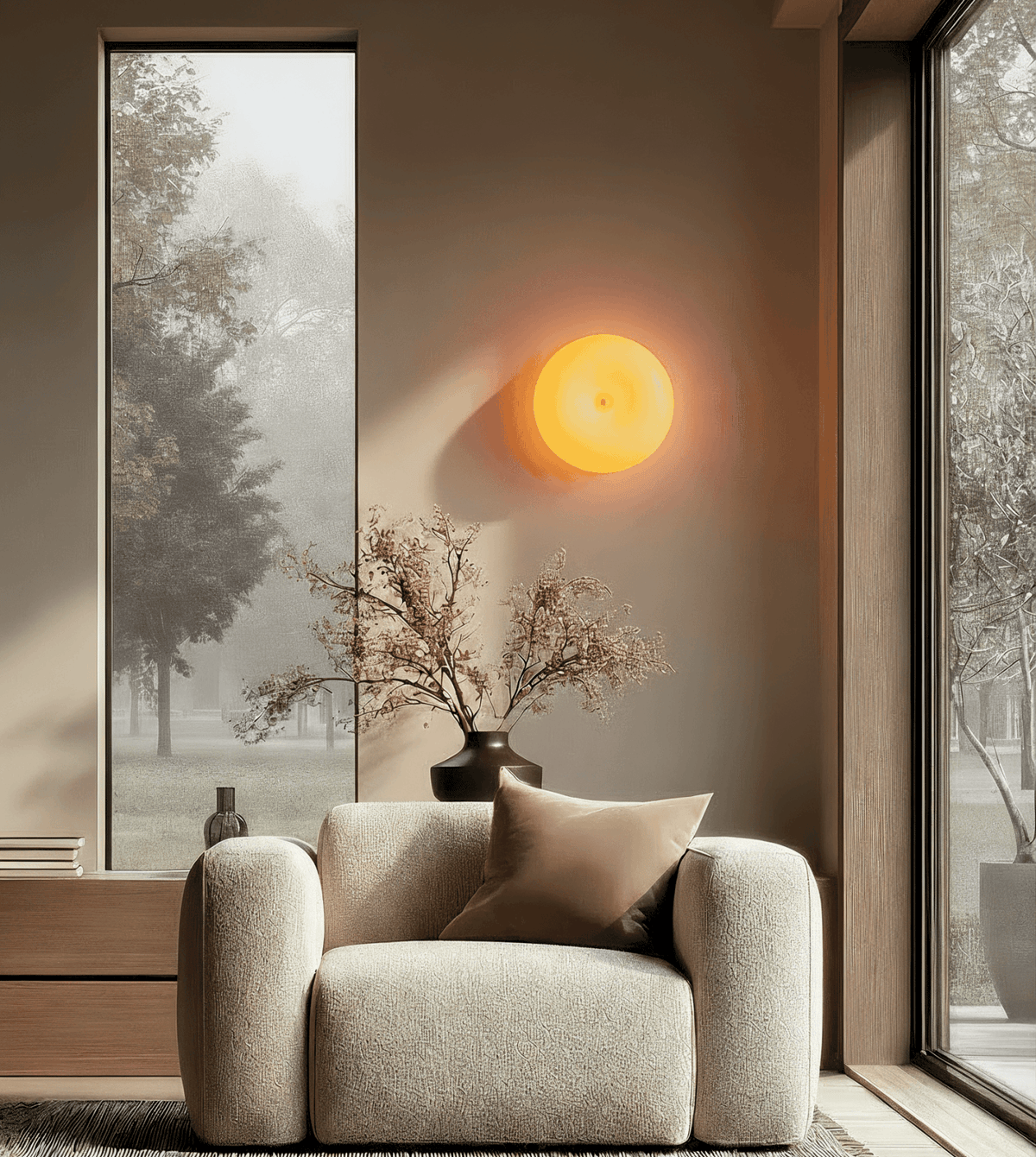 Cirelle | LED Glass Wall Light with Touch Dimmer