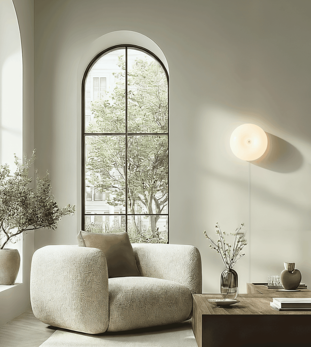Cirelle | LED Glass Wall Light with Touch Dimmer