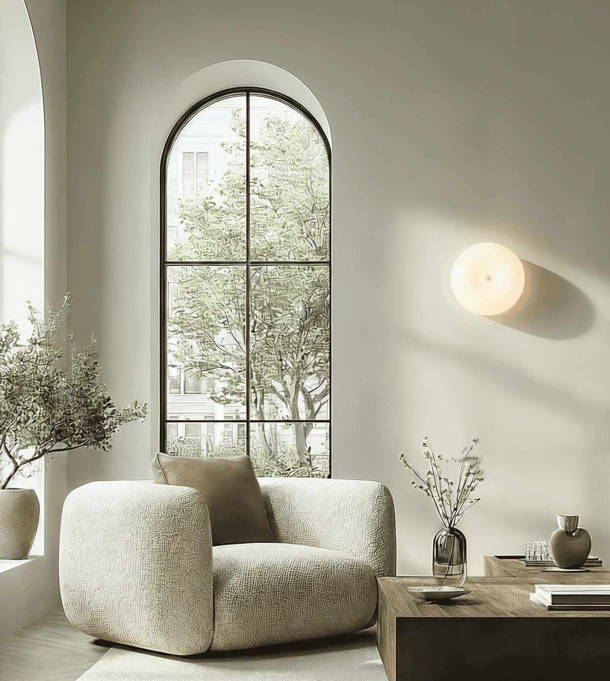 Cirelle | LED Glass Wall Light with Touch Dimmer