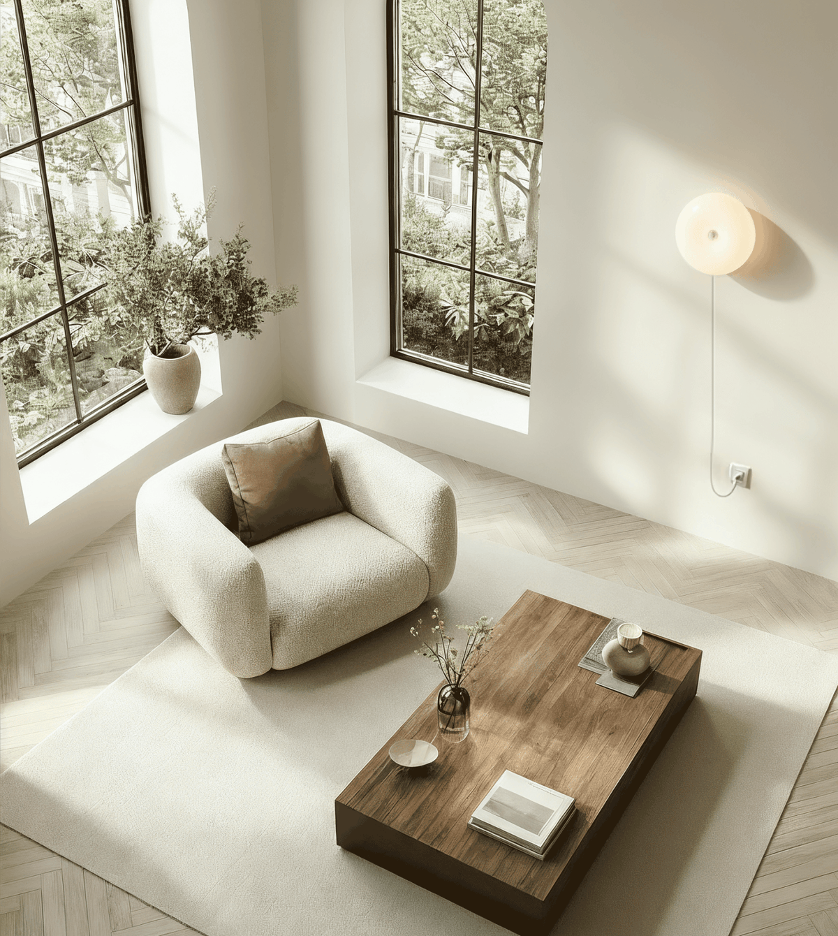 Cirelle | LED Glass Wall Light with Touch Dimmer