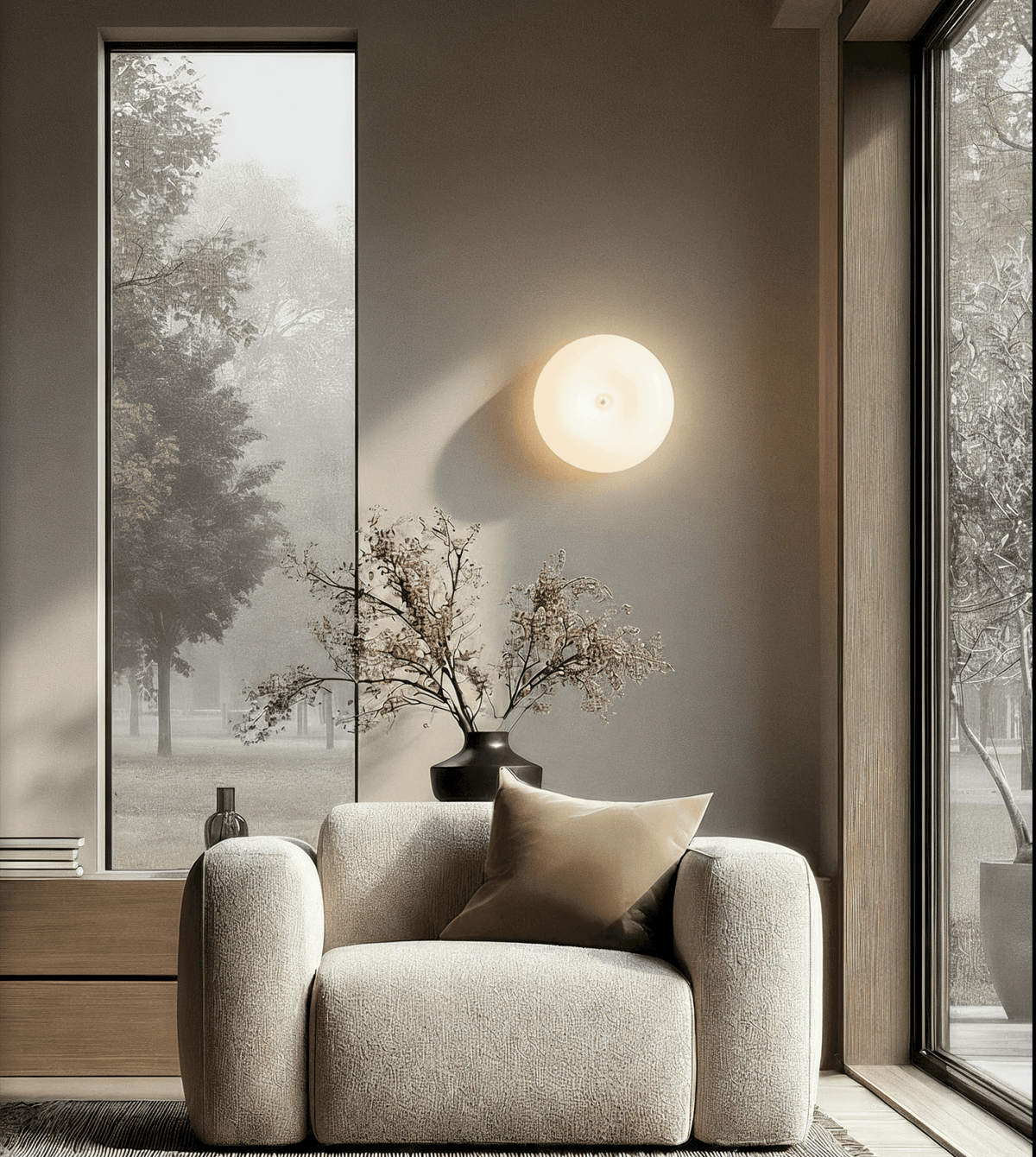 Cirelle | LED Glass Wall Light with Touch Dimmer
