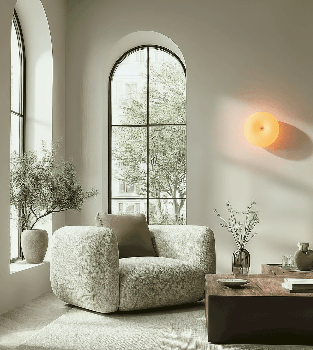 Cirelle | LED Glass Wall Light with Touch Dimmer