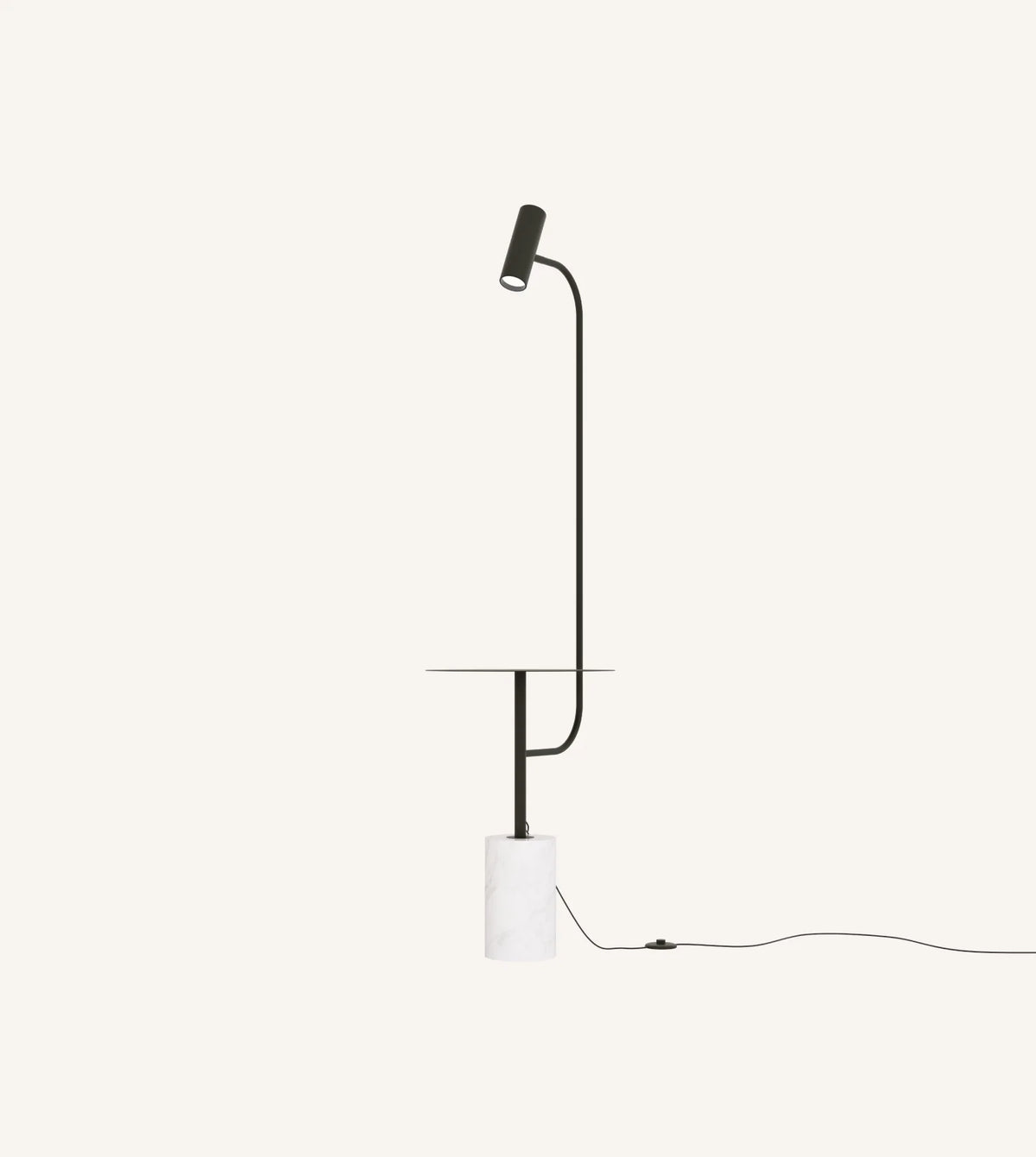 Thalessa | Floor Lamp with Integrated Side Table and Marble Base