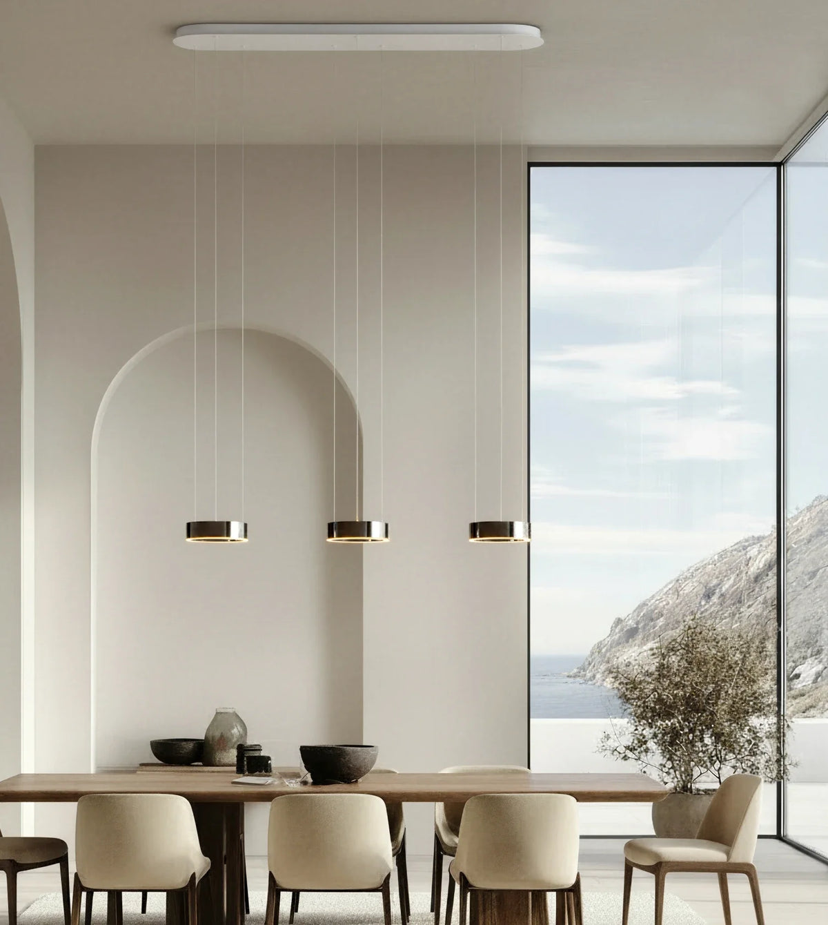 Harmonia | Three-Light Pendant Fixture with Adjustable Cables