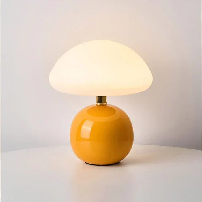 Daphne | Ceramic Mushroom Table Lamp with Three LED Tones