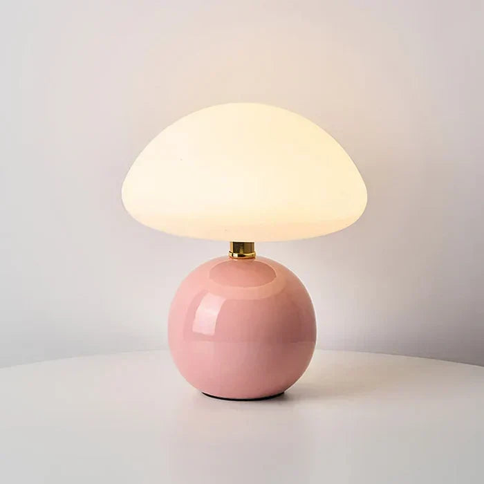 Daphne | Ceramic Mushroom Table Lamp with Three LED Tones