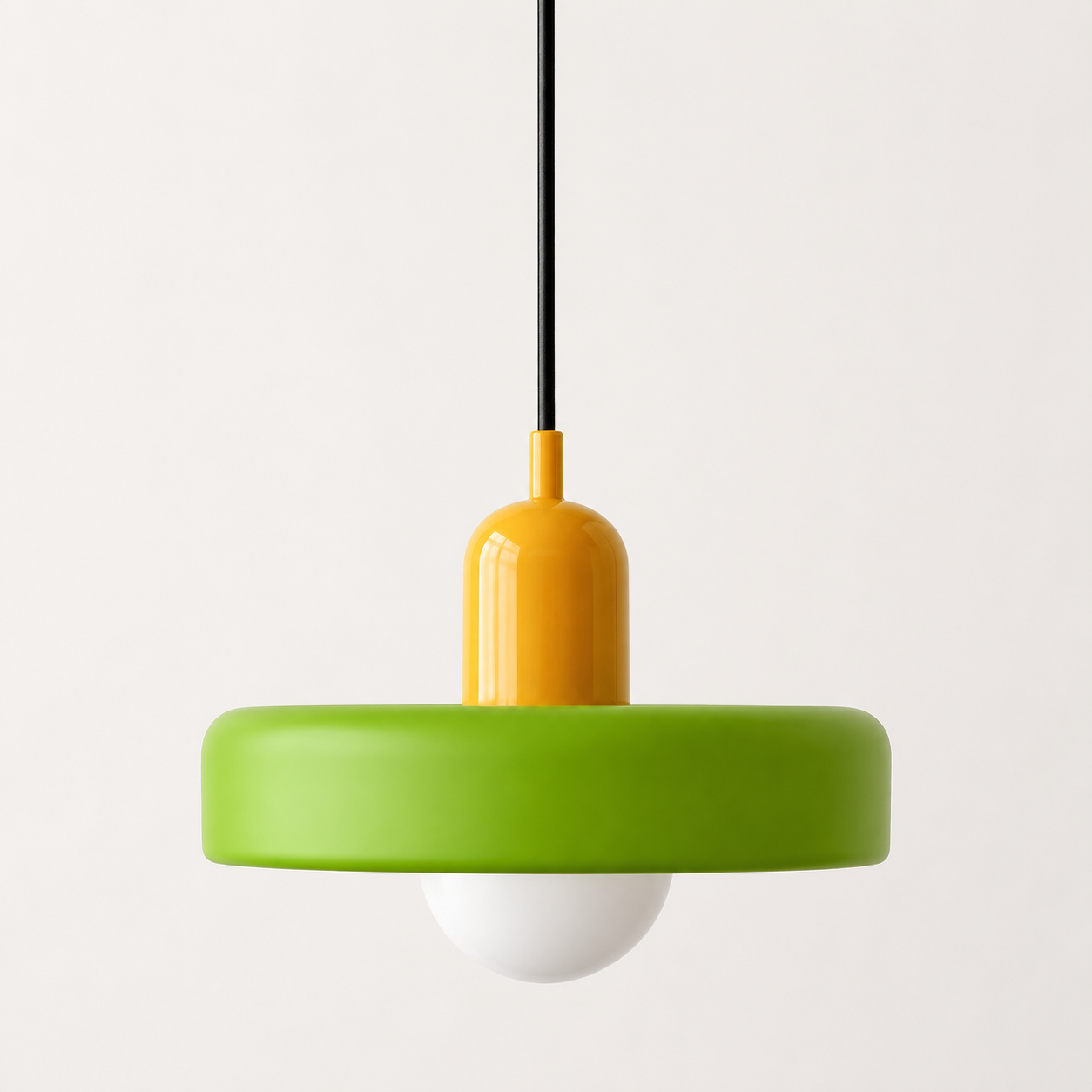 Lucienne | Glass Pendant Light with Coloured Shade