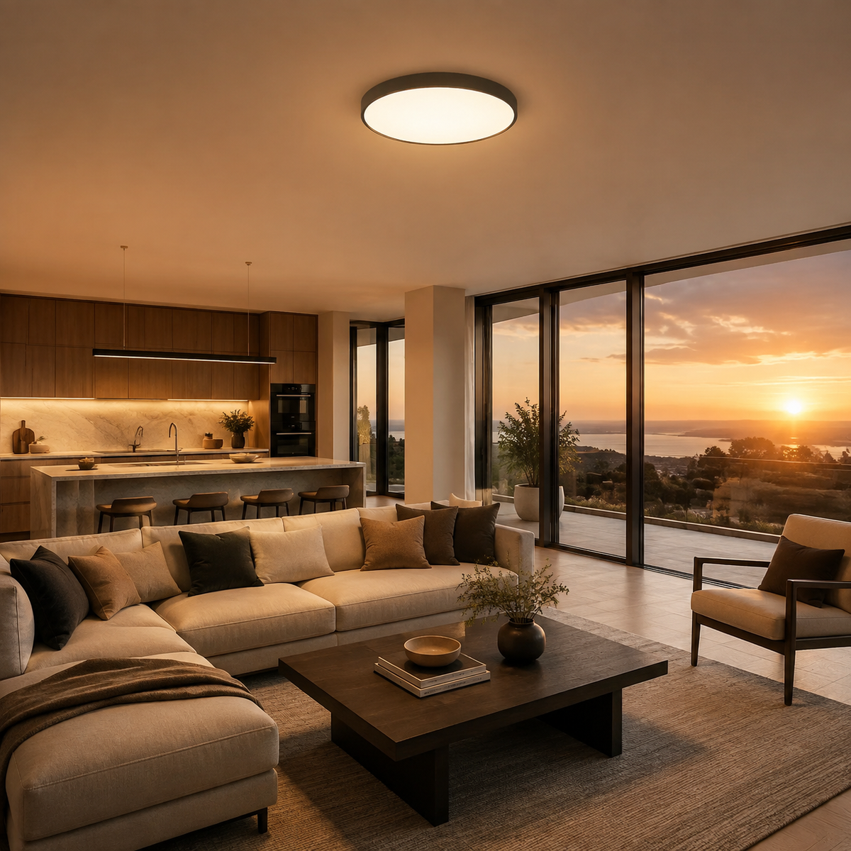 Kalydon | Ultra-Thin Flush Mount Ceiling Light
