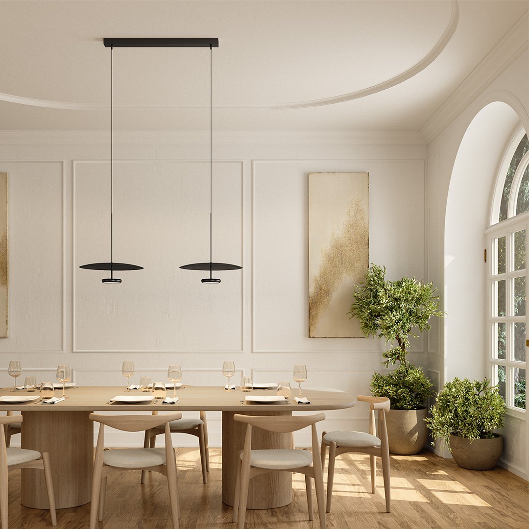 Devyn | Dual-Disc Pendant Light with Adjustable Height
