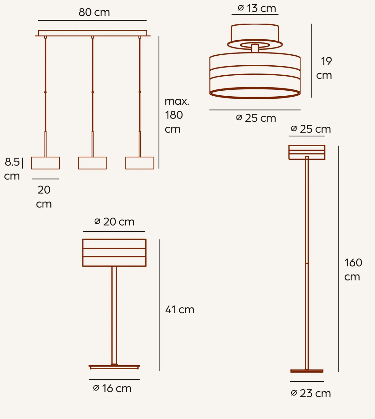 Novella | Four-Piece Modern Lighting Set