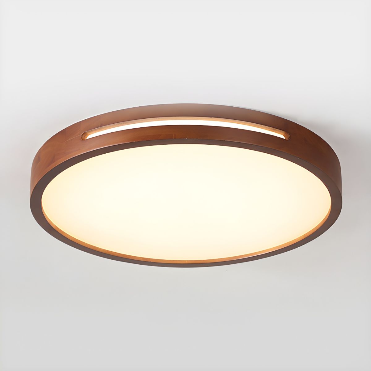 Winterwood | Round Flush Mount Ceiling Light with Wood Trim