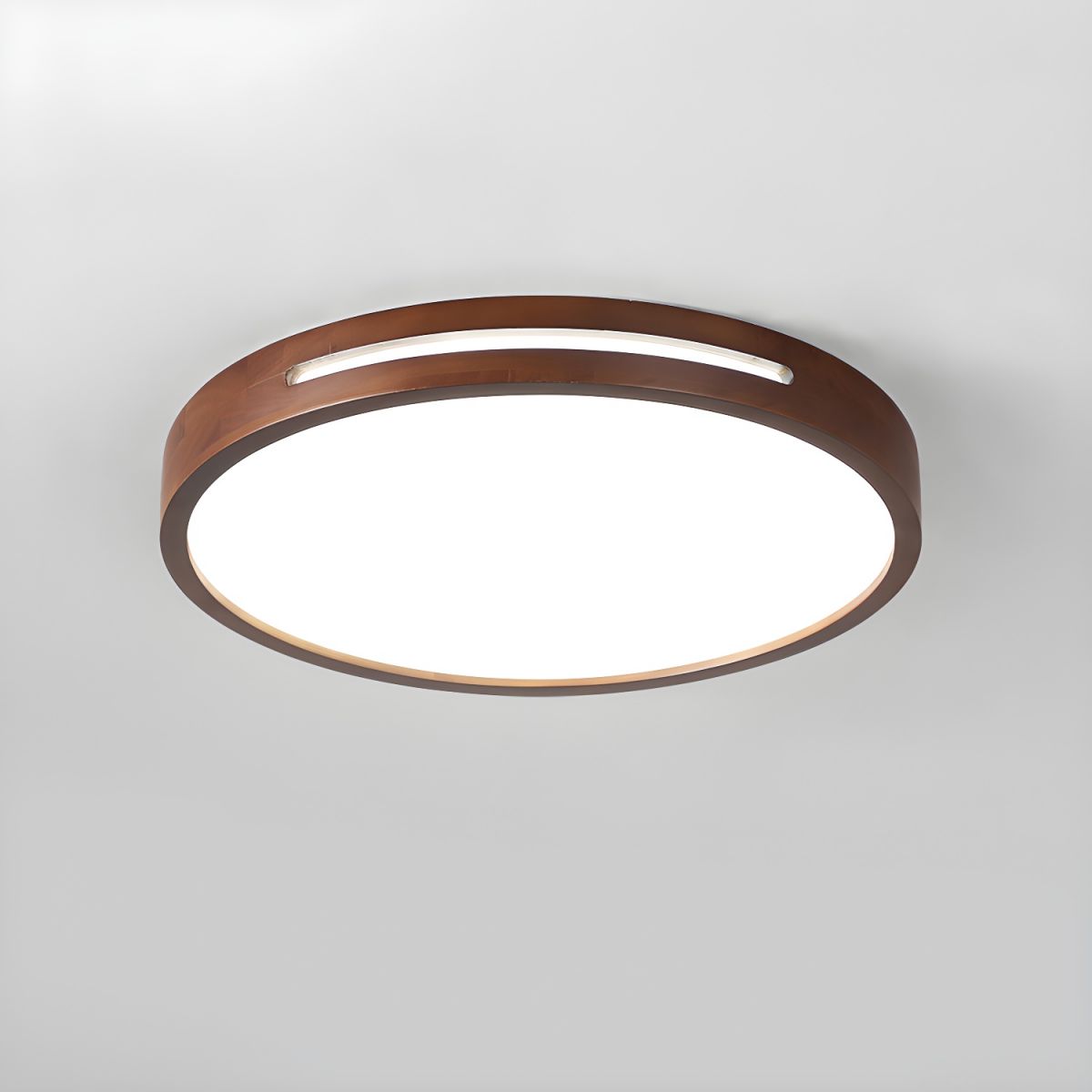 Winterwood | Round Flush Mount Ceiling Light with Wood Trim