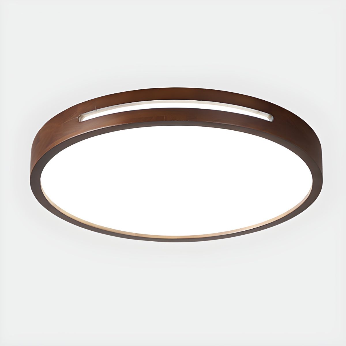 Winterwood | Round Flush Mount Ceiling Light with Wood Trim