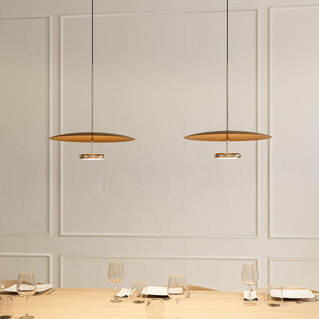Devyn | Dual-Disc Pendant Light with Adjustable Height