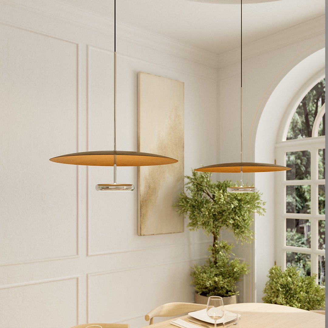 Devyn | Dual-Disc Pendant Light with Adjustable Height
