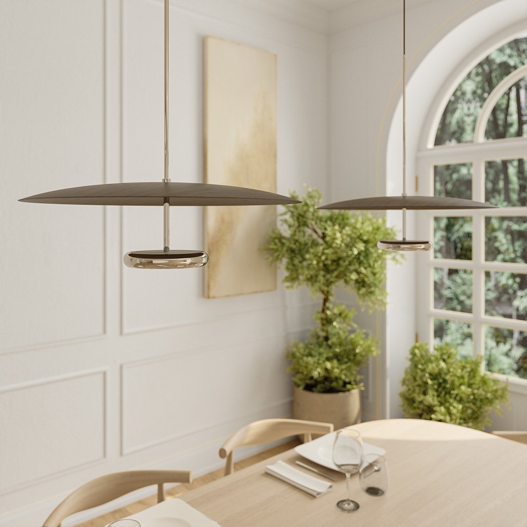 Devyn | Dual-Disc Pendant Light with Adjustable Height