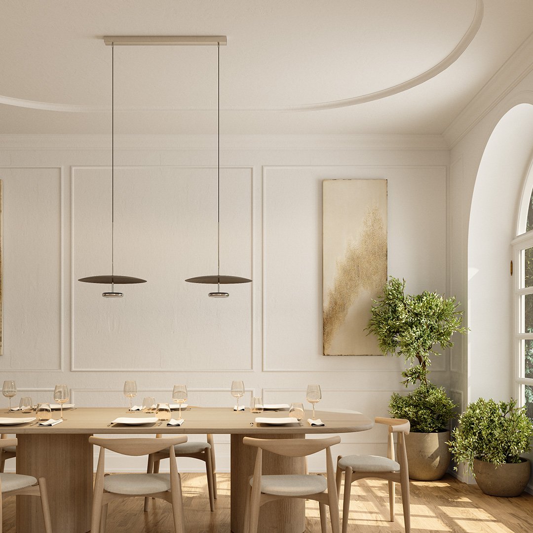 Devyn | Dual-Disc Pendant Light with Adjustable Height