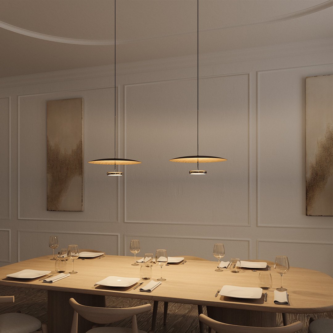 Devyn | Dual-Disc Pendant Light with Adjustable Height