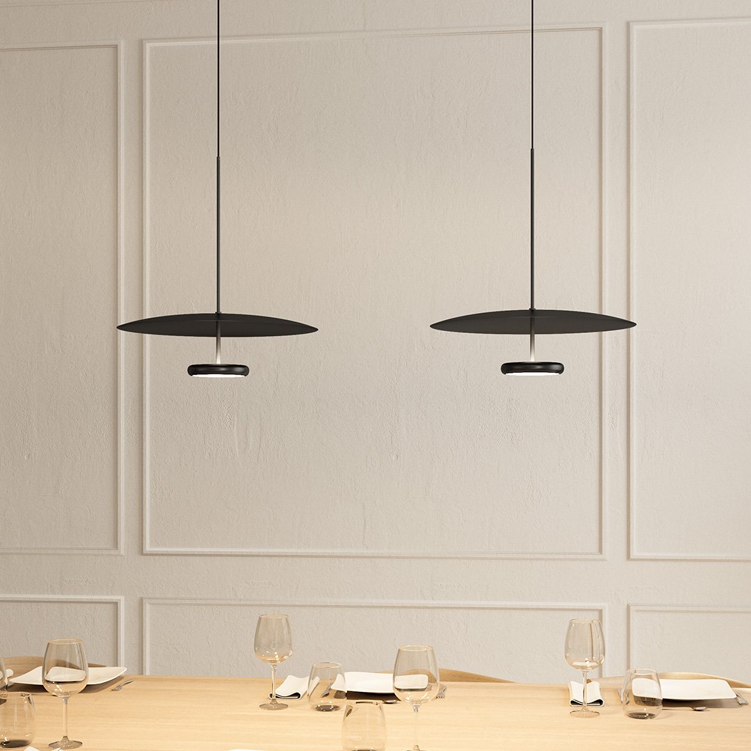 Devyn | Dual-Disc Pendant Light with Adjustable Height