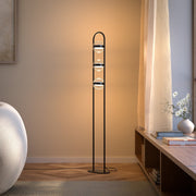 Vimbry | LED Floor Lamp with Glass Spheres