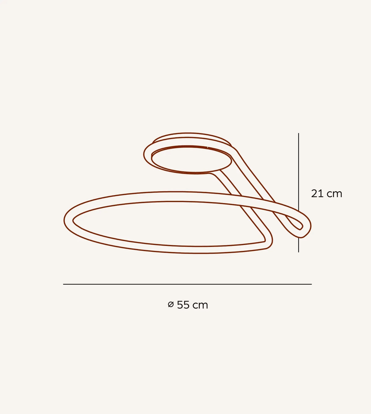Ondyne | LED Ceiling Light with Sculptural Ring Design