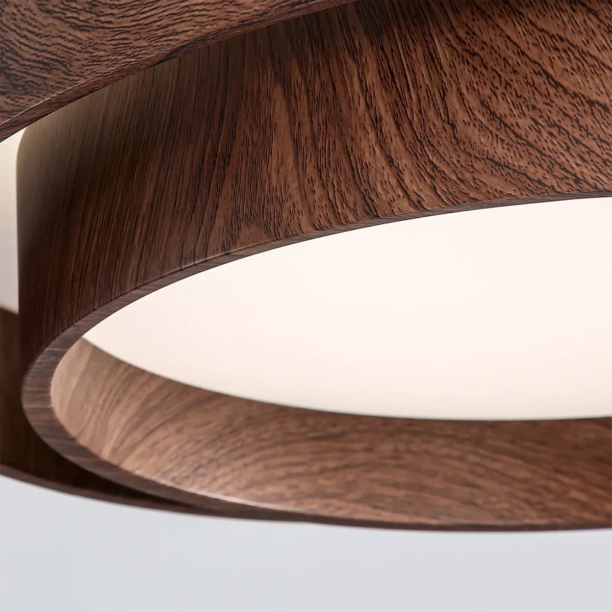 Quasar | Walnut-Tone Ceiling Light with Integrated LED