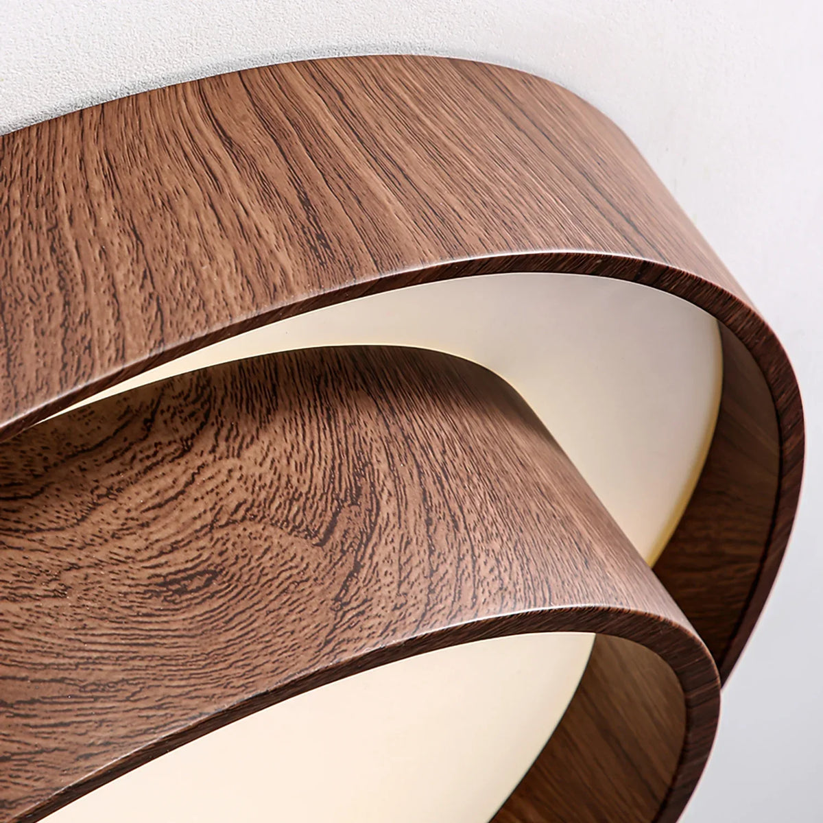 Quasar | Walnut-Tone Ceiling Light with Integrated LED