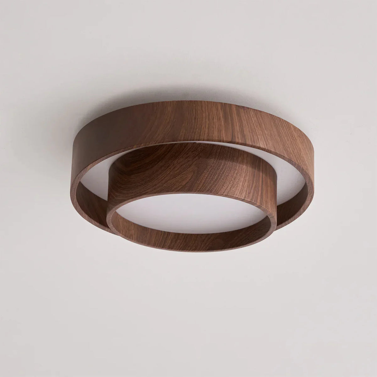 Quasar | Walnut-Tone Ceiling Light with Integrated LED