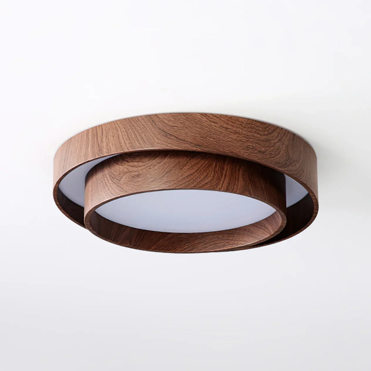 Quasar | Walnut-Tone Ceiling Light with Integrated LED